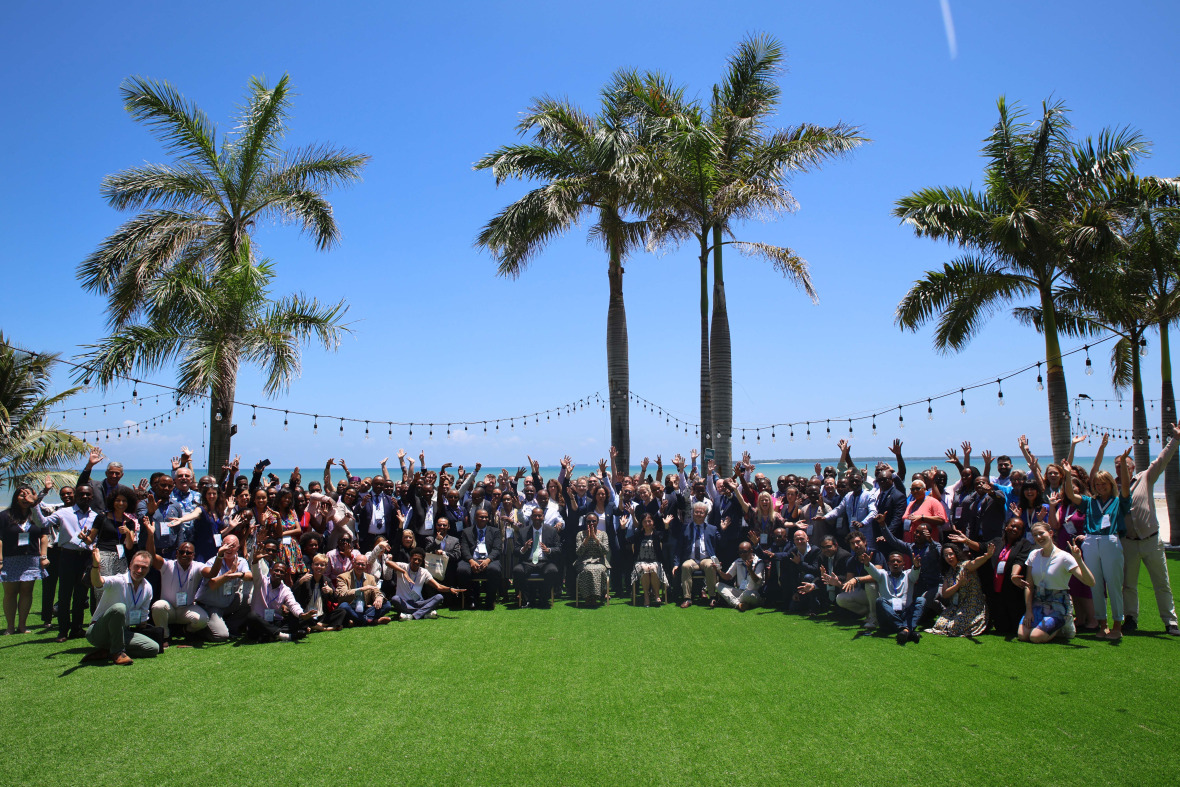 A group photo of Marine Regions Forum 2023 participants